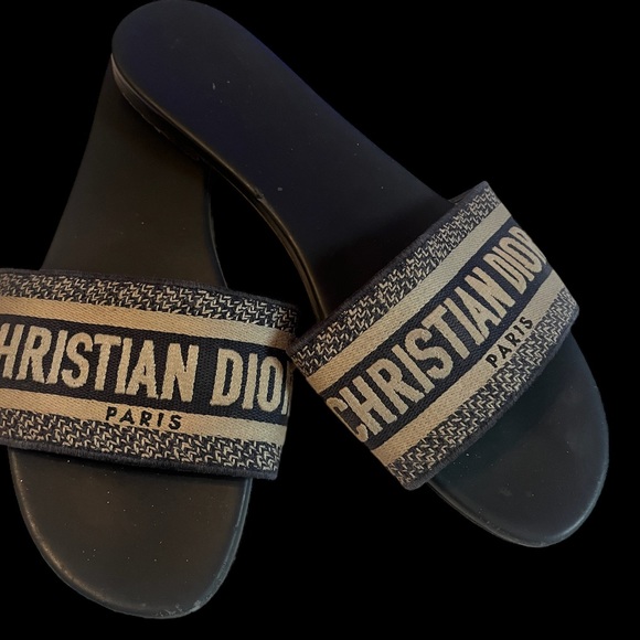 Dior DWAY SLIDE Sandals Size 39 Designer Slides - Picture 7 of 12